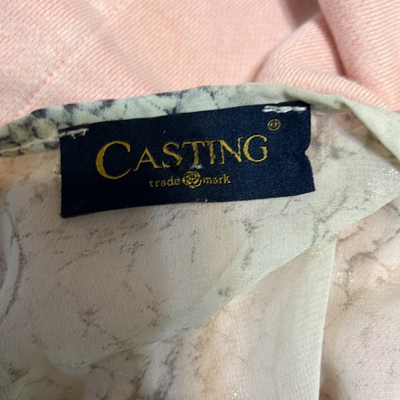 Ruffled Snakeskin Chiffon Top with Elastic waist by Casting/ Medium - Picture 7 of 8